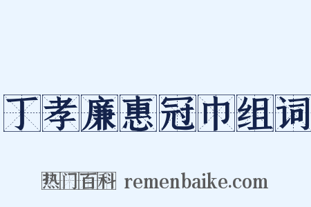 丁孝廉惠冠巾组词是什么意思的图片